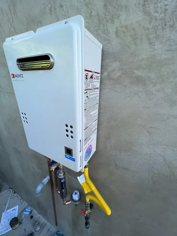 Tankless water heater installation for London Towne homes
